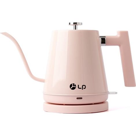 Bouilloire rétro Namajunas - Capacité 800 ml - Acier inoxydable - Bouilloire électrique - Bouilloire à col de cygne - Bouilloire à café - Bouilloire à eau chaude - Rose