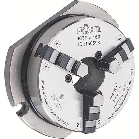 Röhm KRF 200, 3-Backen, mit Grundplatte, Gusskörper - 150599 (1/4)