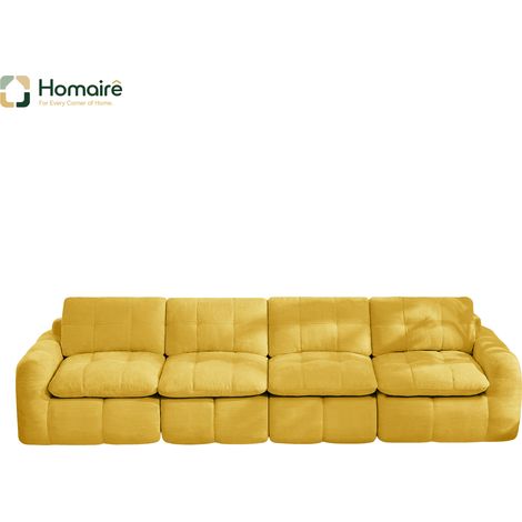 Sofa mit Modulen gelb en Polyester 334 x 97 x 68 cm HOMAIRE (1/5)