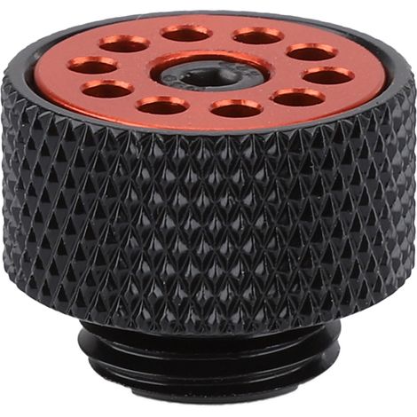 Vanne d'évacuation d'air automatique réglable pour refroidissement liquide d'ordinateur, couleur noir et rouge (1/5)