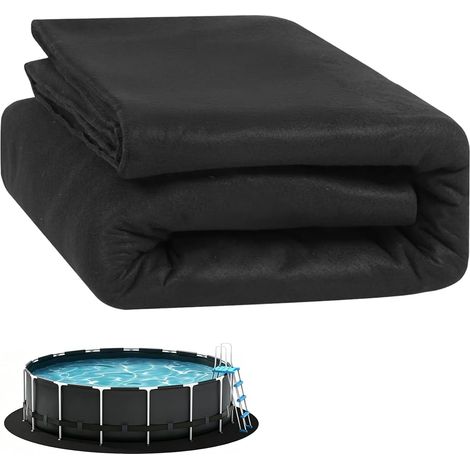 Tapis de piscine rond - Bâche de sol pour piscine - Tapis de sol - Bâche de sol prédécoupée pour piscines hors-sol et jacuzzis (460 cm) (1/5)