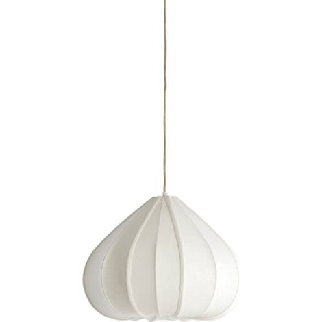 Light & Living - lámpara colgante - Zubeda - blanco - textil - Ø