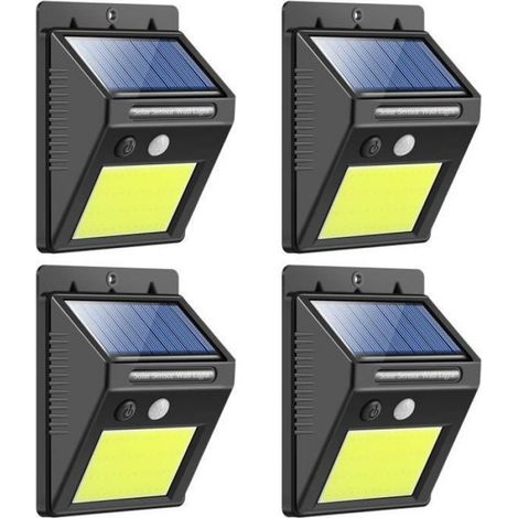 Lampe Solaire - - 48 LED - Détecteur de Mouvement - Étanche - Noir (1/5)