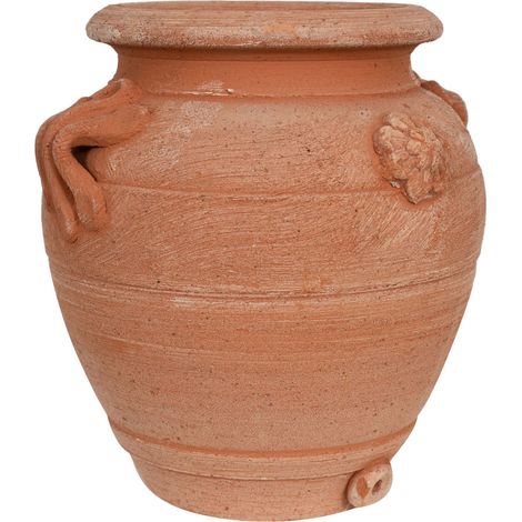 Terracotta pot Pot for plants Round Outdoor and indoor pot Vinsanto jar Flower pots Jar with handles Round pot Garden vase