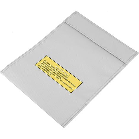 Feuerfeste Tasche für LiPo-Akkus, tragbarer Ladebeutel in zwei Größen (Silber L) (1/5)