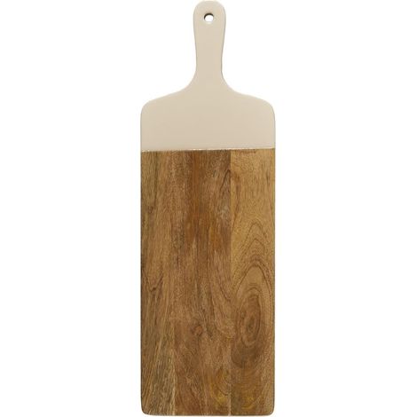 Planche en bois de manguier uni beige (L58cm) - MANGO