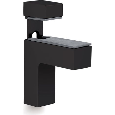 Support (TANGO) Carré Noir - TANGO - Support carré réglable pour étagère (1/4)