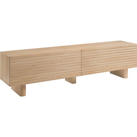 Mobile TV con 2 ante in MDF 180 cm Naturale  - LUDIMA