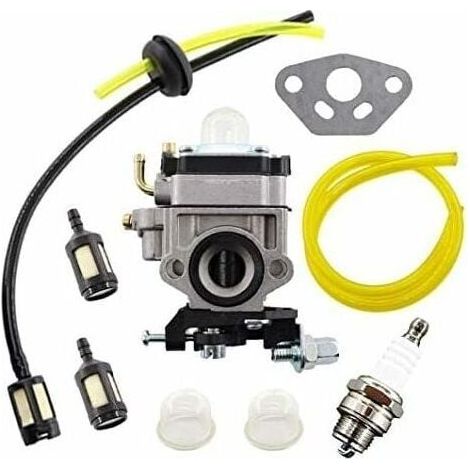 Kit de Carburateur pour Débroussailleuse AL-KO Alko, Modèles BC410, BC4535, BC4125, avec Tuyau et Filtre à Essence. (1/4)