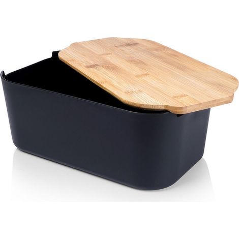 Boîte à pain pour petits pains avec planche en bambou Cuisine (1/5)