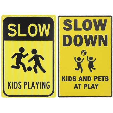 panneaux de signalisation routière - Attention aux enfants qui jouent-30.00X20.00X1.00CM-Yellow
