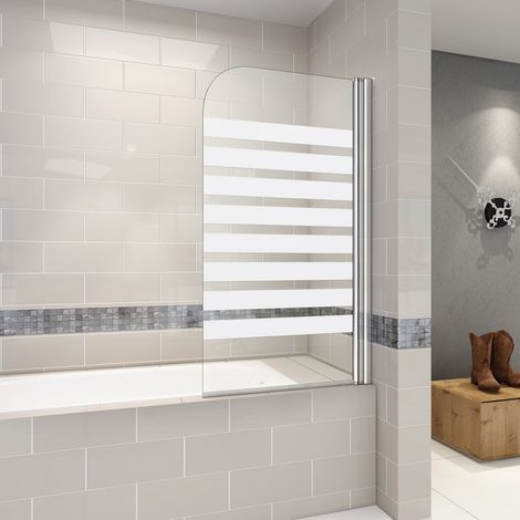 Badewanne Drehen 180°Rechts Montage Trennwand Duschabtrennung 6mm NANO Glas (1/5)