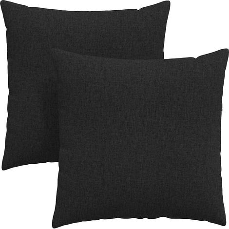 Maison Exclusive - Sofakissen 2 pcs Schwarz 60 x 60 cm Stoff