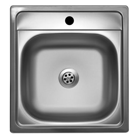 Lavello da incasso Samet monostampo SA179 1 vasca inox 41x44 cm.