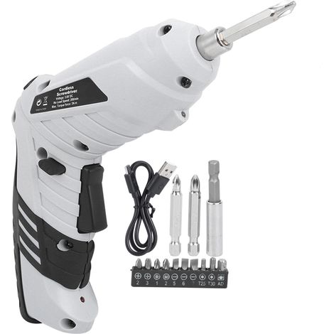 Kit de Perceuse-Visseuse Électrique Sans Fil, Tournevis à Batterie Lithium-Ion Rechargeable, Visseuse avec LED pour Bricolage Maison (1/5)