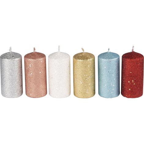 Bougie de Noël Coloris aléatoire 5,5 x 12 cm