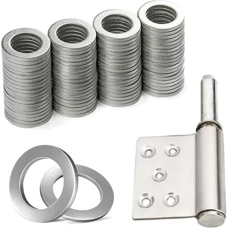 120 Pièces 10 X 15 X 1,5mm Rondelles Metal Rondelles pour Gonds de Porte Entretoise Rondelles Inox Anneau Montage La Porte de La Pièce Pour Vis et Boulons Filetés Écrous Réparation à Domicile (1/5)