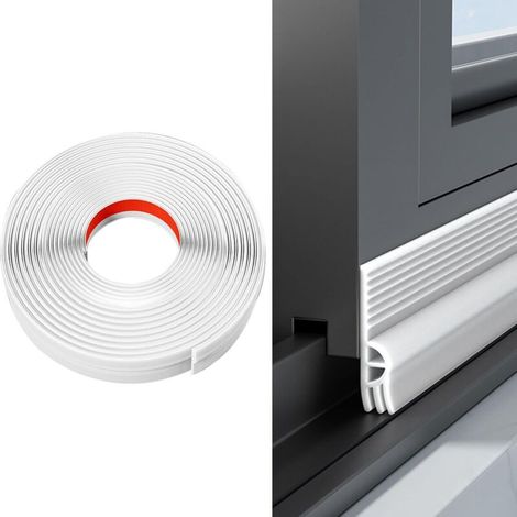 Joint Fenetre Isolation Thermique et Phonique Autocollante, Bande d'Etanchéité pour Fenetre Anti Froid, Bande de Joint Fenetres Coulissante pour Isoler du Bruit, Anti-intempéries (Blanc, 4m) (1/5)