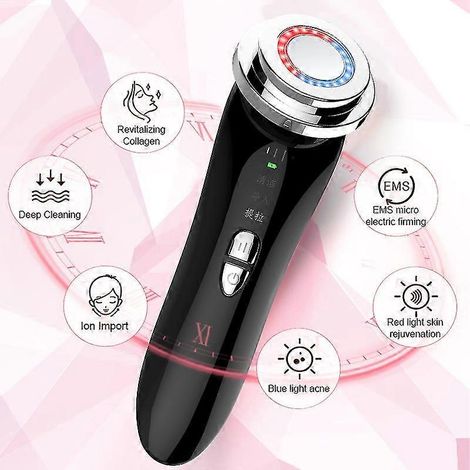 RF-Lifting-Radiofrequenz-Gesichtsmassagegerät mit EMS-Mikrostromen für straffende Haut, Gesichtsmassage und Schönheitspflege – JIT-L2010-BK