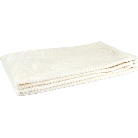 Plaid Nid d'Abeille "Crush" 120x150cm Crème (1/5)