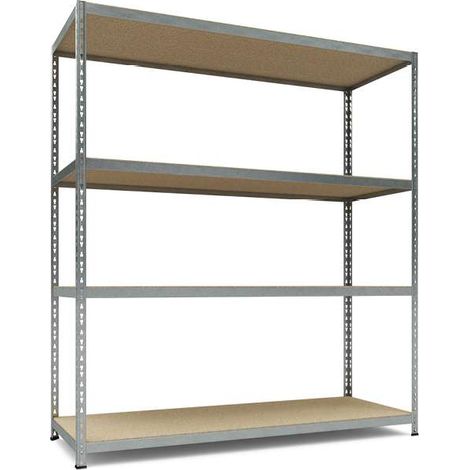 Scaffale Metallo e Legno - 4 Ripiani - 180x160x60 cm (1/3)