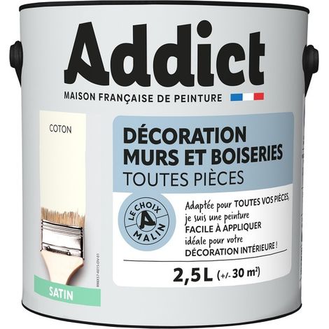 Acrylfarbe Satin 2,5 Liter Weiß - Addict
