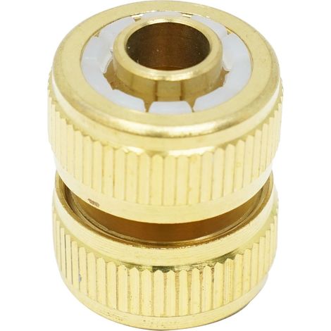Dapetz ® Garden Hose Quick Connector, Female Brass Garden Hose Connector, 1/2 inch Quick Connect Fitting 1/2" Hose Pipe Tap Adaptors Connectors for Watering,Gardening, Car Washing (1/5)