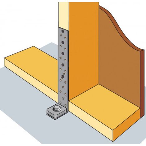 Ancrage montants d'ossature AH 294x54mm - ep 4mm
