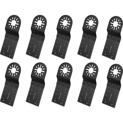 Oszillierende Mehrzwecksägeblätter, 10er-Set, 35-mm-Sägeblätter für Mehrzweckwerkzeuge, Sägeblätter für Holzbearbeitung, Universalsägeblätter, oszillierende Werkzeuge zum Schneiden von Metall, Holz un (1/5)