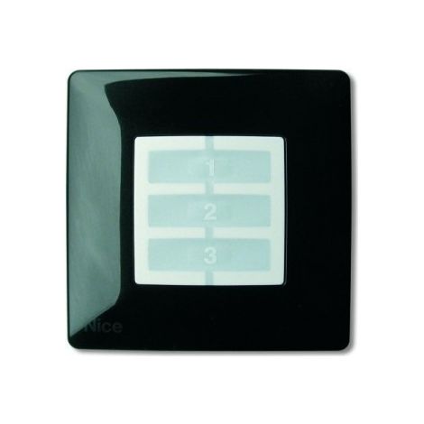 Placca a Parete Quadrata Nero Confezione 10pz NICE OPLA WSB