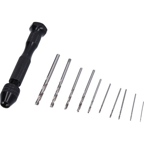 Stiftbohrer, Mini-Spiralbohrer aus schwarzer Aluminiumlegierung für Walnussholz für Heimwerkerprojekte.