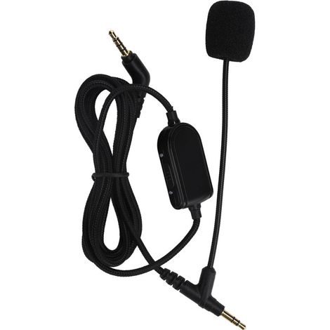 Câble de remplacement pour casque gaming avec contrôle du volume, fil audio noir compatible VMODA (1/5)