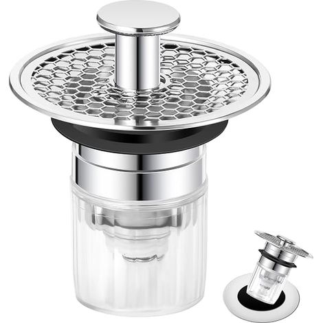 CCYKXA Bathroom Sink Plug, 32-42mm, Universal Pop-Up Sink Plug, Kitchen and Bathroom Sink Plug, Sink Plug with Anti-Clogging and Anti-Odor Filter (1/5)