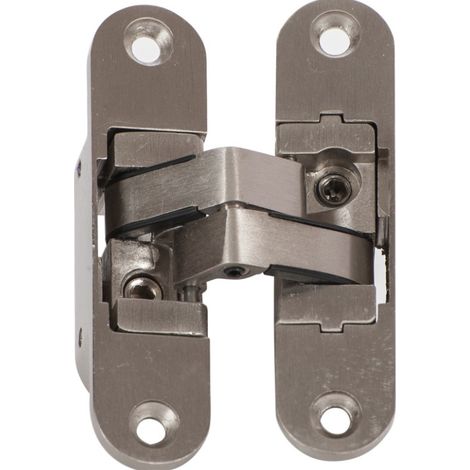 1 Cerniera invisibile - Alluminio 3D. Colore acciaio inox satinato. Destra