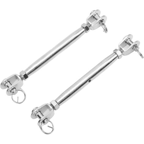 2 pièces Raccord à Câble en Acier Inoxydable, Vis de Raccordement à Mâchoires pour Câble Métallique et Câble (1/5)