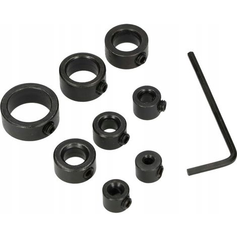 Ferma-trapano 8 pezzi: 3,4,5,6,8,10,12,16 mm