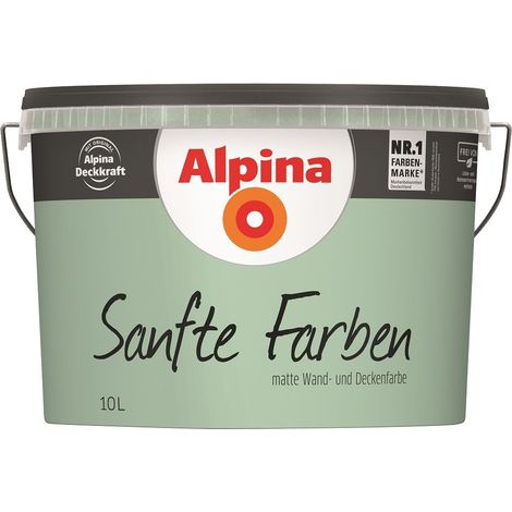 Alpina Sanfte Farben Wandfarbe 10 L lagune Wandfarbe (1/2)
