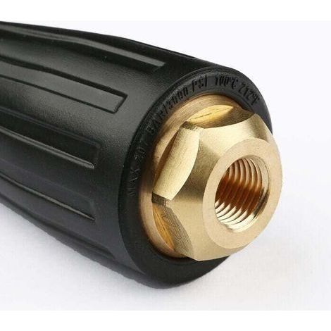 Buse Rotative Haute Pression 3000 PSI Buse de Pulvérisation Turbo pour Nettoyeur Hute Pression avec Raccord Rapide 1/4", 030(noir) (1/3)