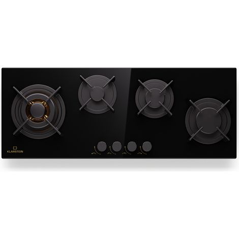 Klarstein Placa de gas Klarstein Goldflame 4 Slim quemadores autosuficiente acero inoxidable (1/5)