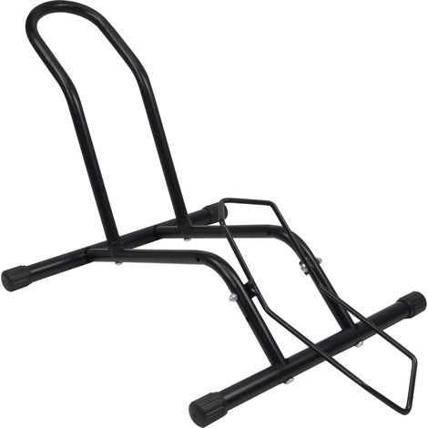 Professioneller Fahrradständer, freistehender Bodenständer für Mountainbikes, Rennräder und Mountainbikes, schwarz (1/5)
