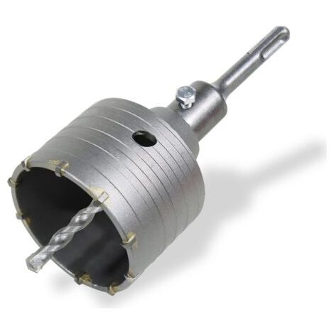 Scie cloche trépan brique 80mm scie cloch trépan béton Couronne de forage 8x110mm avec adaptateur SDS plus pour maçonnerie et béton