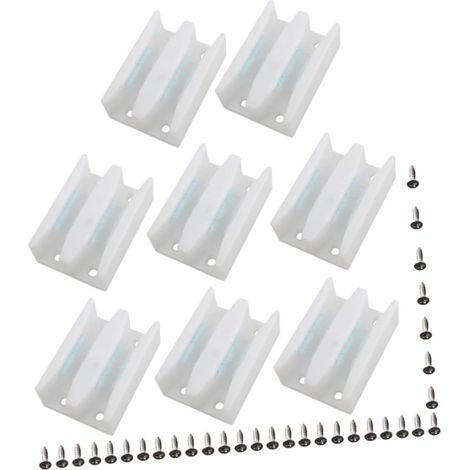 lot de 8 guide de sol pour porte en verre, plastique (1/5)