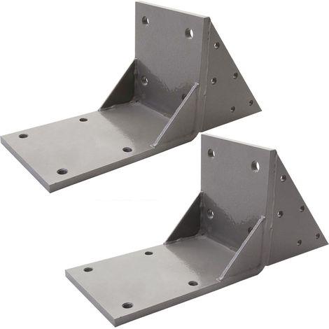 [NEUWERTIG] 2er-Set Dachsparrenadapter für Kassetten-Markise HHG-442 H123, Dachsparren Halterung Adapter grau (1/5)
