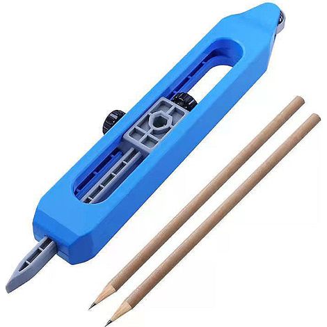 CSPARKV 35x220mm Jauge de Contour Précise, Duplicateur de IrréGulièRe de Jauge de Contour avec Verrouillage, pour sol, tapis, pose de carrelage (bleu) (1/4)