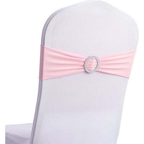 Cinta Para Silla - Poliéster Y Spandex - Elástica - Para Bodas Y Eventos - 13 Cm X 35 Cm - 1 Unidad (1/5)