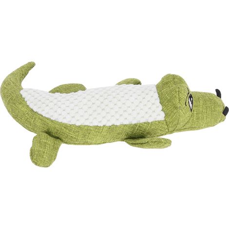 Jouet pour chien en peluche en forme de crocodile, résistant aux morsures et aux vibrations, vert (1/5)