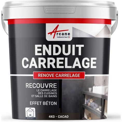 Arcane Industries – Enduit de façade pour carrelage – Salle de bain et cuisine – 4 kg pour 2,6 m² – Excellente adhérence sur surfaces humides