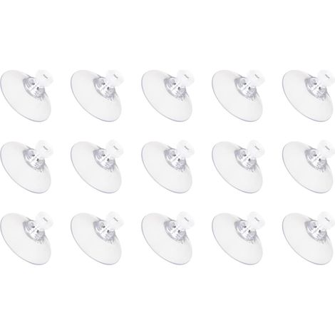 15Pcs Ventouses À Vis, 41mm/1.61" Ventouses en Verre PVC Transparent Solide Support De Ventouse avec Écrou M4x10mm pour Salle De Bain Mur Porte Fenêtre Store De Voiture