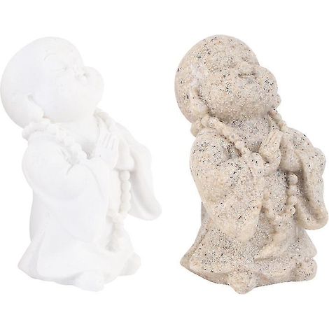 2 statues de petits moines (1/3)