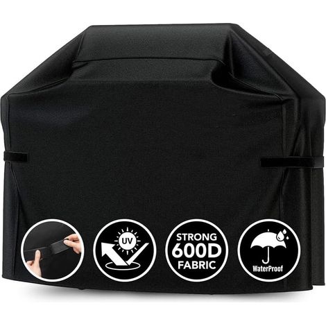 Housse de Barbecue Robuste pour Barbecue extérieur – Imperméable, résistante aux intempéries, aux UV et à la décoloration avec Sangles réglables